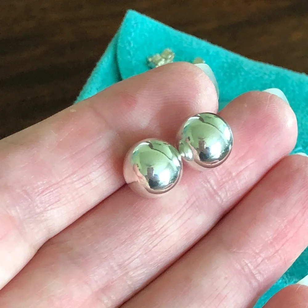 10mm Tiffany & Co. Hardware Bead Earrings / Retired - FINAL PRICE - Picture 8 of 9